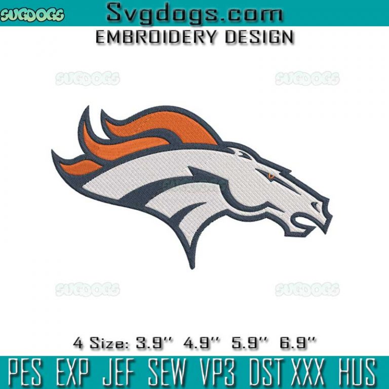 Denver Broncos Logo Embroidery Design File, Denver Broncos Embroidery ...