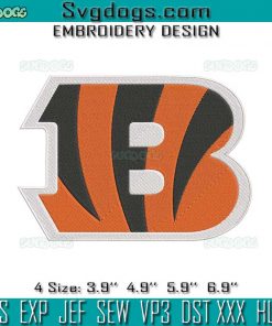 Cincinnati Bengals Logo Embroidery Design File, Cincinnati Bengals Embroidery Design File