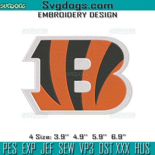 Cincinnati Bengals Logo Embroidery Design File, Cincinnati Bengals Embroidery Design File