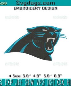 Carolina Panthers Logo Embroidery Design File, Carolina Panthers Embroidery Design File