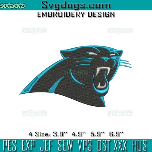 Carolina Panthers Logo Embroidery Design File, Carolina Panthers Embroidery Design File