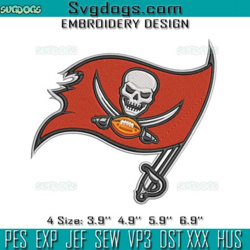 Tampa Bay Buccaneers Logo Embroidery Design File, Tampa Bay Logo Embroidery Design File