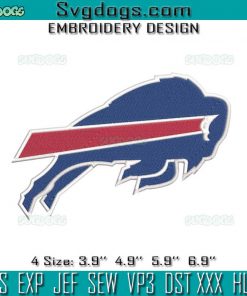 Buffalo Bills Logo Embroidery Design File, Buffalo Bills Embroidery Design File