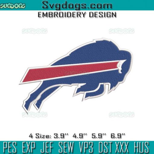 Buffalo Bills Logo Embroidery Design File, Buffalo Bills Embroidery Design File