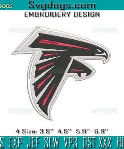 Atlanta Falcons Logo Embroidery Design File, Atlanta Falcons Embroidery Design File