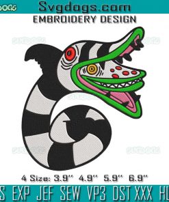 Sandworm Beetlejuice Embroidery Design File, Beetlejuice Embroidery Design File