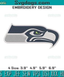 Seattle Seahawks Logo Embroidery Design File, Seattle Seahawks Embroidery Design File