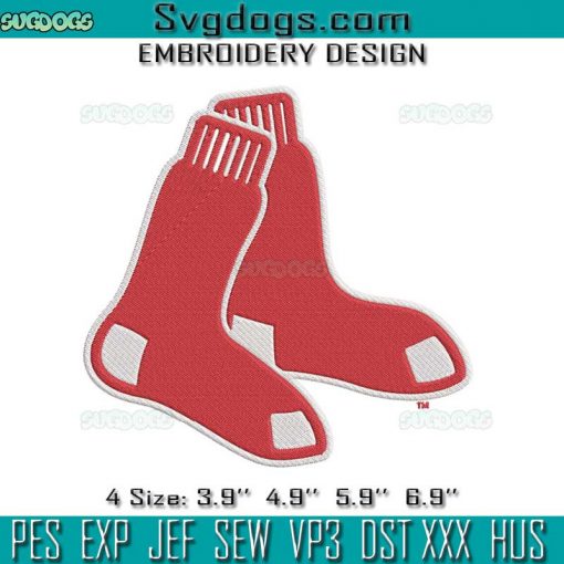 Boston Red Sox Logo Embroidery Design File, Baseball Sports Embroidery Design File