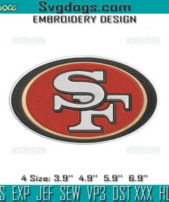 San Francisco 49ers Logo Embroidery Design File, San Francisco Embroidery Design File