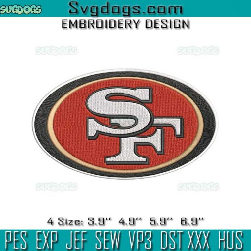 San Francisco 49ers Logo Embroidery Design File, San Francisco Embroidery Design File