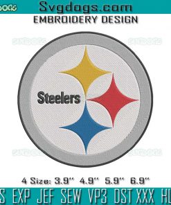 Pittsburgh Steelers Logo Embroidery Design File, Steelers Embroidery Design File