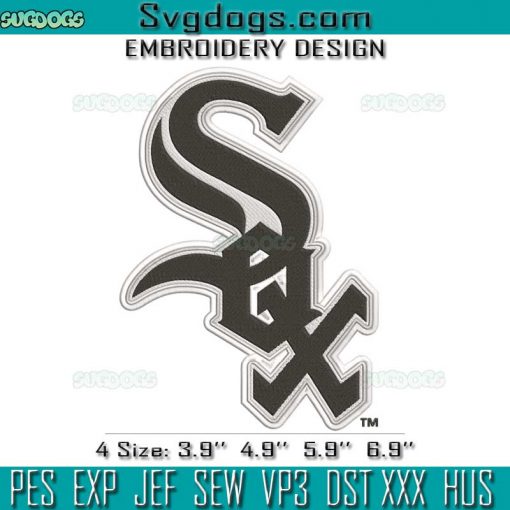 Chicago White Sox Logo Embroidery Design File, SQX Embroidery Design File
