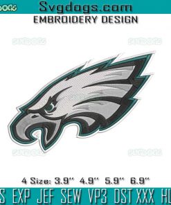 Philadelphia Eagles Logo Embroidery Design File, Philadelphia Eagles Embroidery Design File