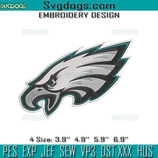 Philadelphia Eagles Logo Embroidery Design File, Philadelphia Eagles Embroidery Design File
