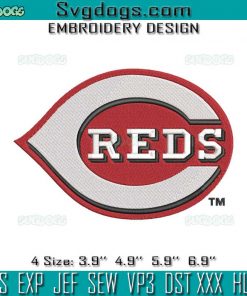 Cincinnati Reds Logo Embroidery Design File, Cincinnati Embroidery Design File