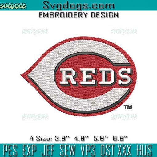 Cincinnati Reds Logo Embroidery Design File, Cincinnati Embroidery Design File