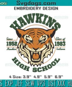Hawkins High School 1983 Embroidery Design File, Stranger Things Embroidery Design File