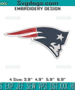 Patriots Logo Embroidery Design File, Patriots Embroidery Design File