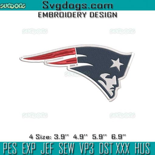 Patriots Logo Embroidery Design File, Patriots Embroidery Design File