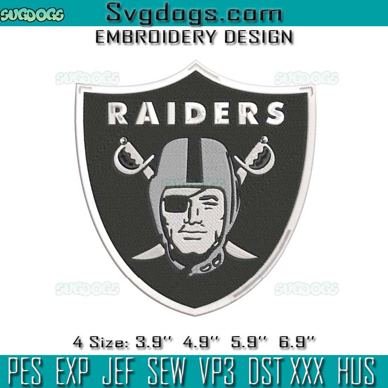 Oakland Raiders Logo Embroidery Design File, Raiders Embroidery Design File Oakland Raiders Logo Embroidery Design File, Raiders Embroidery Design File
