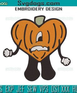 Bad Bunny Pumpkin Embroidery Design File, Bad Bunny Embroidery Design File
