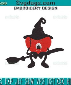 Bad Bunny Witch Embroidery Design File, Bad Bunny Halloween Embroidery Design File