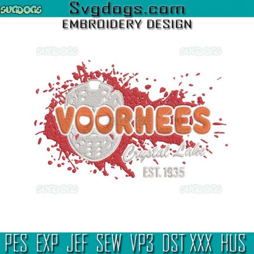 Eat At Voorhees Embroidery Design File, Jason Vorhees Embroidery Design File