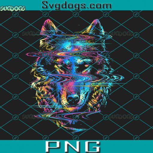 Glitch Wolf PNG, Howling Wolf PNG