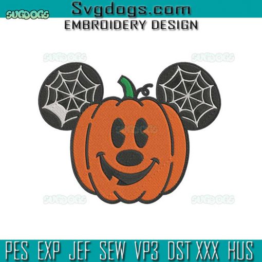 Halloween Pumpkin Mickey Embroidery Design File, Halloween Pumpkin Embroidery Design File