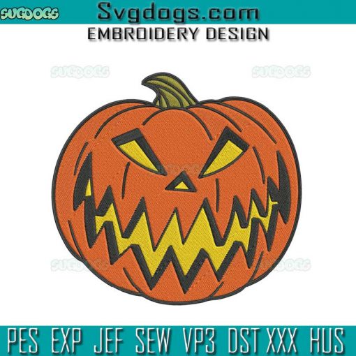 Halloween Pumpkin Embroidery Design File, Pumpkin Embroidery Design File