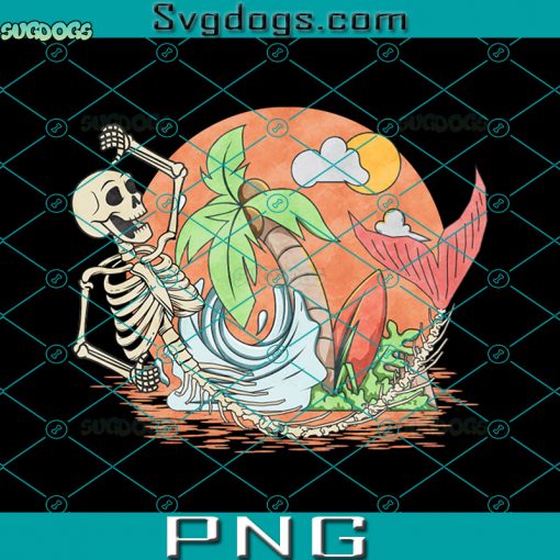 Happy Tropical Halloween PNG, Skeleton Summer PNG, Skeleton PNG