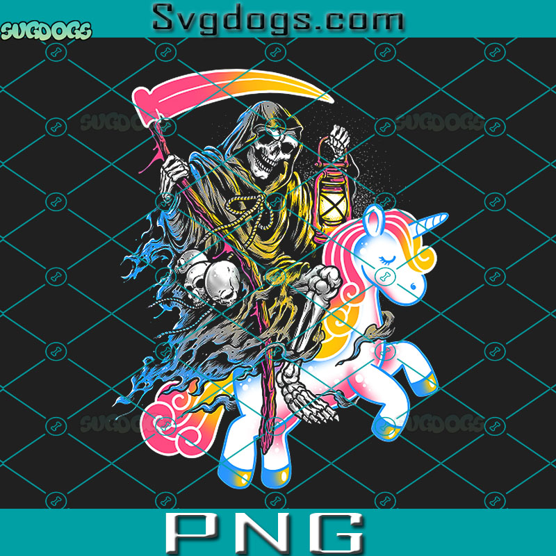Grim Reaper With Unicorn PNG, Halloween PNG, Grim Reaper PNG