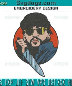 Michael Myers Bad Bunny Embroidery Design File, Michael Myers Embroidery Design File