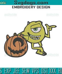 Mike Wazowski Embroidery Design File, Monster Inc Embroidery Design File