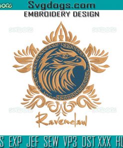 Harry Potter Ravenclaw Tribal Embroidery Design File, Ravenclaw Embroidery Design File