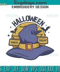 Halloween Trick Or Treat Embroidery Design File, Halloween Embroidery Design File