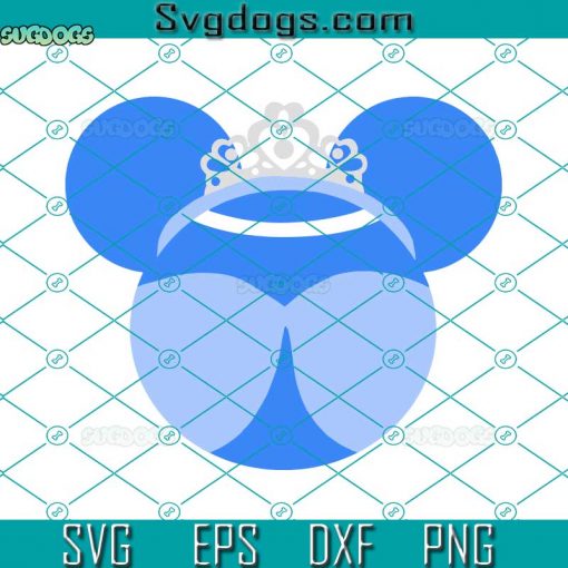 Cinderella Mouse Head SVG, Cartoon SVG, Mouse SVG