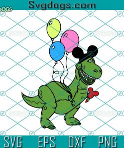 T Rex Mickey Ears Funny SVG, Toy Story Balloon SVG, Cartoon SVG