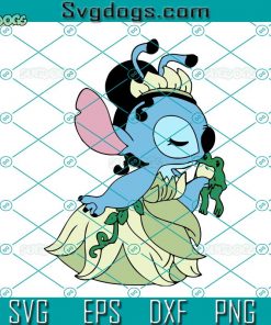 Stitch Tiana Princess SVG, Stitch Frog SVG, Stitch SVG