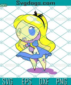 Chibi Zombie Alice SVG, Princess Zombie SVG, Halloween SVG