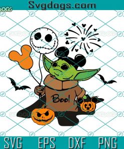 Baby Yoda Boo SVG, Trick Or Treat SVG, Spooky Vibes SVG