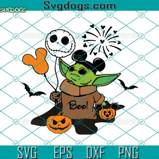 Baby Yoda Boo SVG, Trick Or Treat SVG, Spooky Vibes SVG
