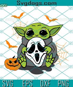 Baby Yoda Boo Halloween SVG, Halloween Ghost Costume SVG, Spooky Vibes SVG