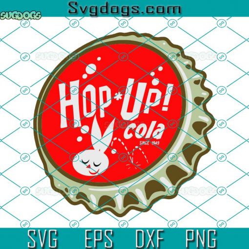 Hop Up Cola Since 1949 SVG, Soda Bottlecap SVG, Retro Vintage Hop Up Cola Soda Bottlecap SVG