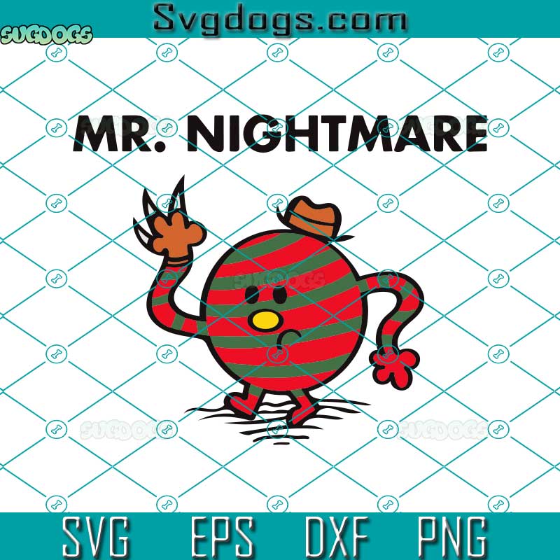 Mr. Nightmare SVG, Freddy Krueger SVG, Halloween SVG