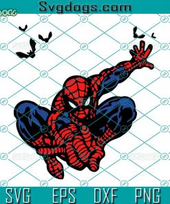 Spiderman Movie SVG, Superhero Spider SVG, Spiderman With Web Movie Character Fan SVG