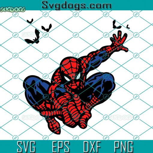 Spiderman Movie SVG, Superhero Spider SVG, Spiderman With Web Movie Character Fan SVG