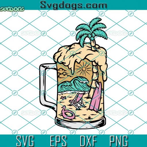 Beer Palm SVG, Beer Mug SVG, Beer Summer SVG
