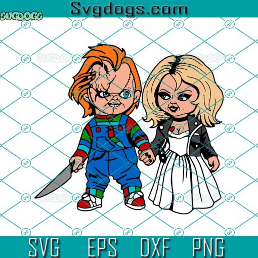 Chucky And Tiffany SVG, Horror SVG, Scary SVG, Halloween SVG