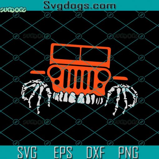 Jeep Halloween SVG, Halloween SVG, Jeep SVG, Skeleton SVG